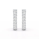 Pear Cut Lab Diamond Hoop Earrings